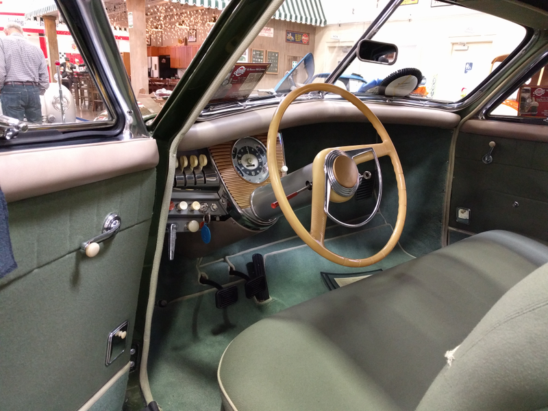 Tucker interior. I am intrigued by the lack of dashboard.